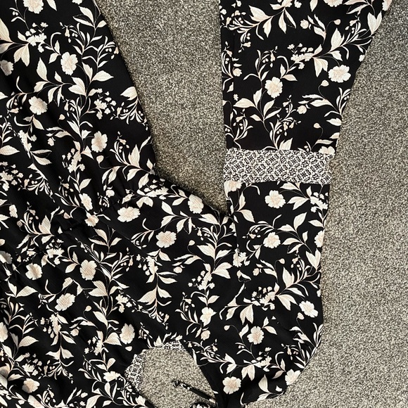 Midi dress | bohemian style bell sleeve dress | floral | small - Picture 6 of 6